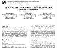ترجمه مقاله انگلیسی : نوعی از پایگاه‌داده‌های NoSQL و مقایسه آن با پایگاه‌داده رابطه‌ای